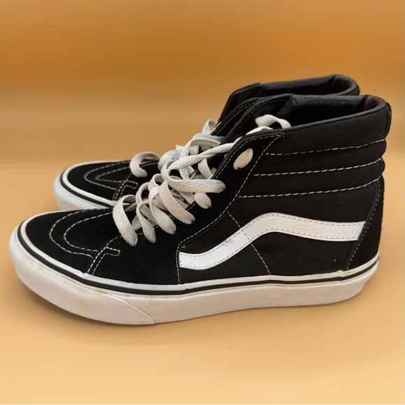 Vans Men's‎ Black and White Suede and Canvas High-Top Sneakers, Size 5, EUC - Picture 3 of 7